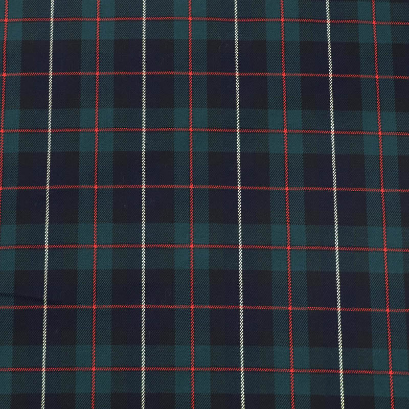 Dressmaking Tartan - Natty Check - Navy, Green and Black