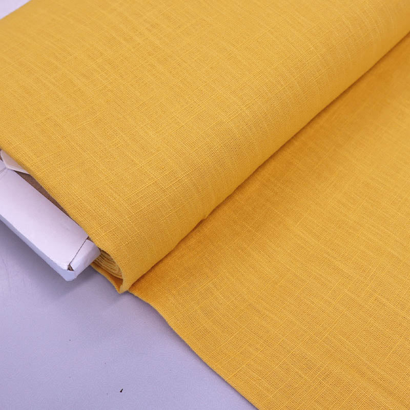 75% Linen 25% Cotton Yellow Linen Fabric