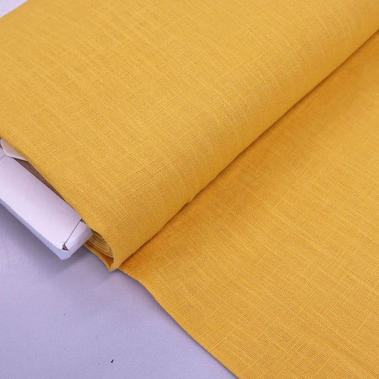 75% Linen 25% Cotton Yellow Linen Fabric