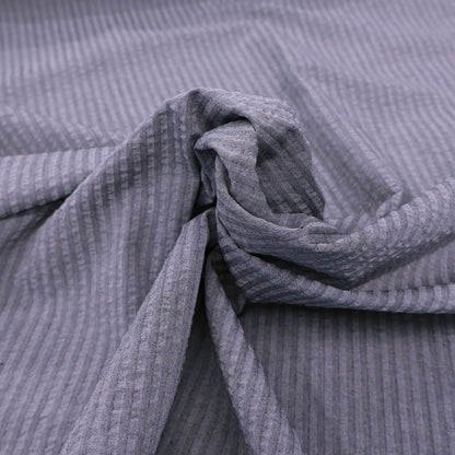 Grey 100% cotton seersucker fabric