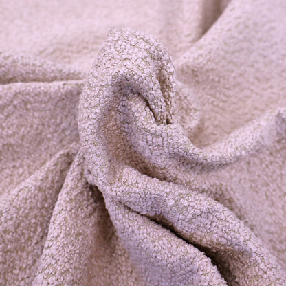 94% Polyester 6% Cotton Furnishing Boucle Fabric - Blush Pink