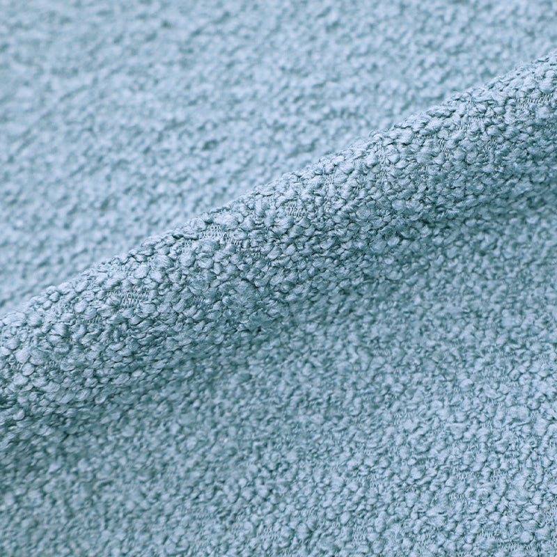 94% Polyester 6% Cotton Furnishing Boucle Fabric - Duck Egg Blue