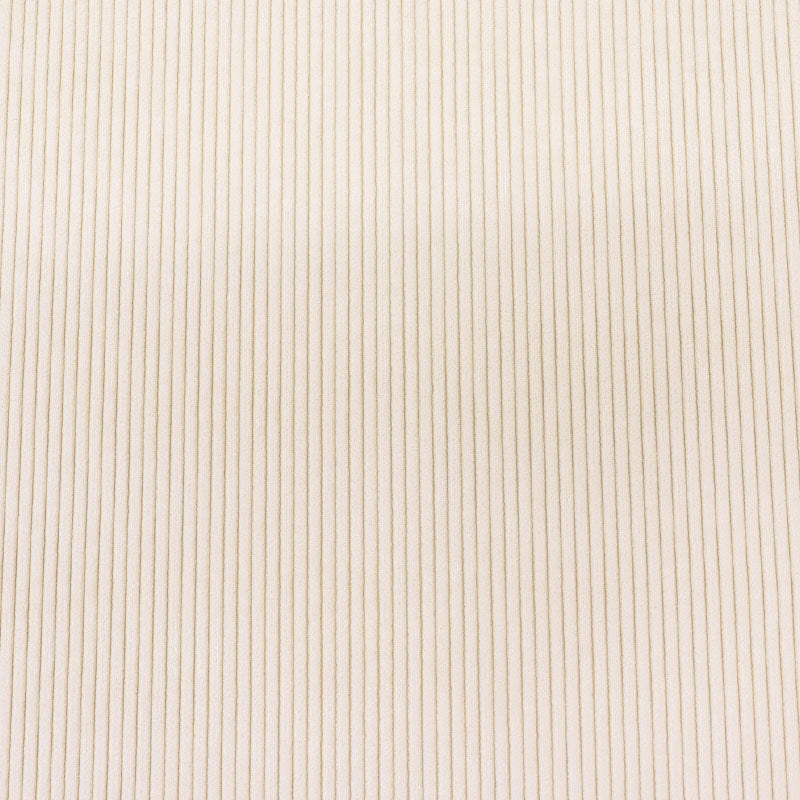 100% Polyester Ivory White Brushed Back Corduroy Fabric