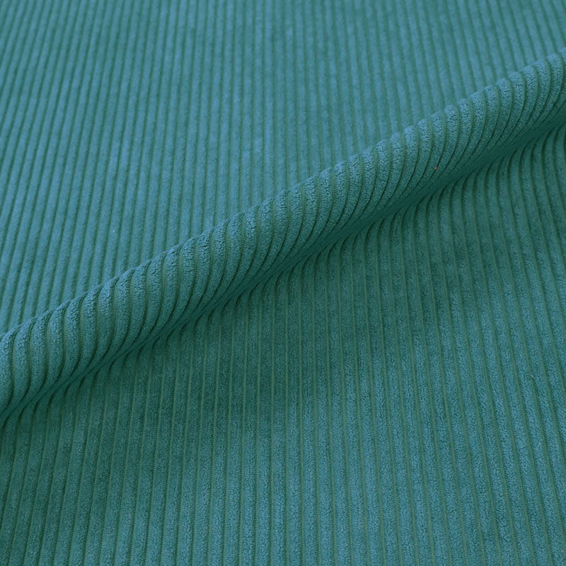 100% Polyester Kingfisher Green Brushed Back Corduroy Fabric