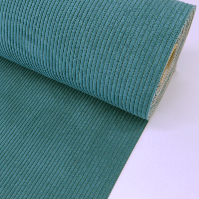 100% Polyester Kingfisher Green Brushed Back Corduroy Fabric