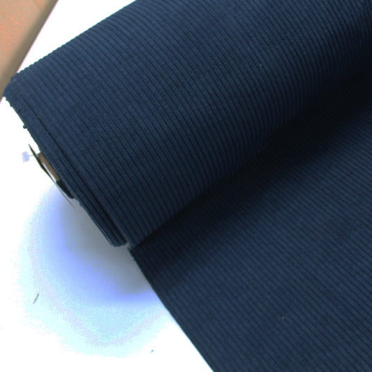 100% Polyester   Navy Blue Brushed Back Corduroy Fabric