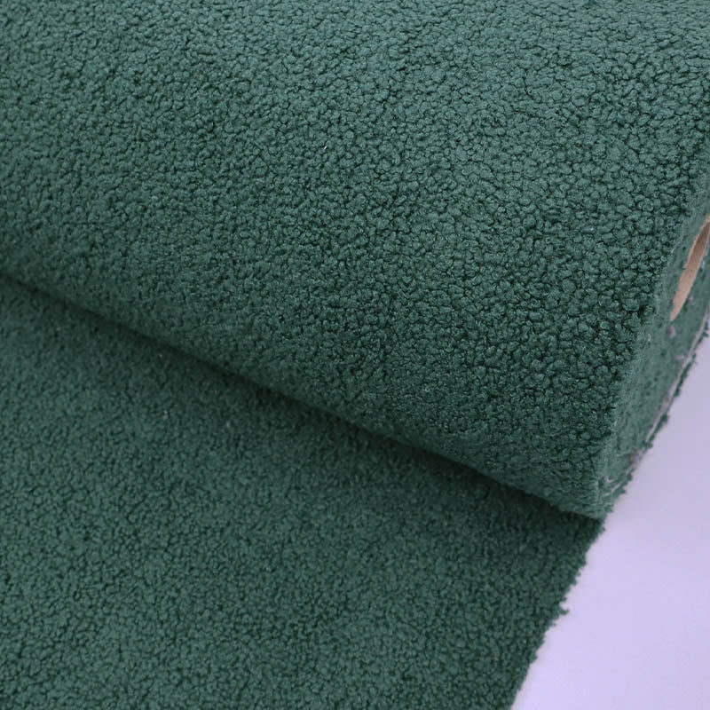 100% Polyester Furnishing Boucle Fabric - Dark Green