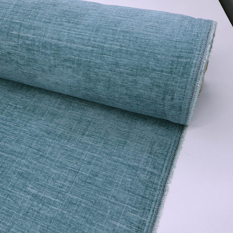 100% Polyester Duck Egg Blue Chenille Fabric Furnishing