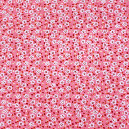 Pink Floral 100% Cotton Fabric Wide width 