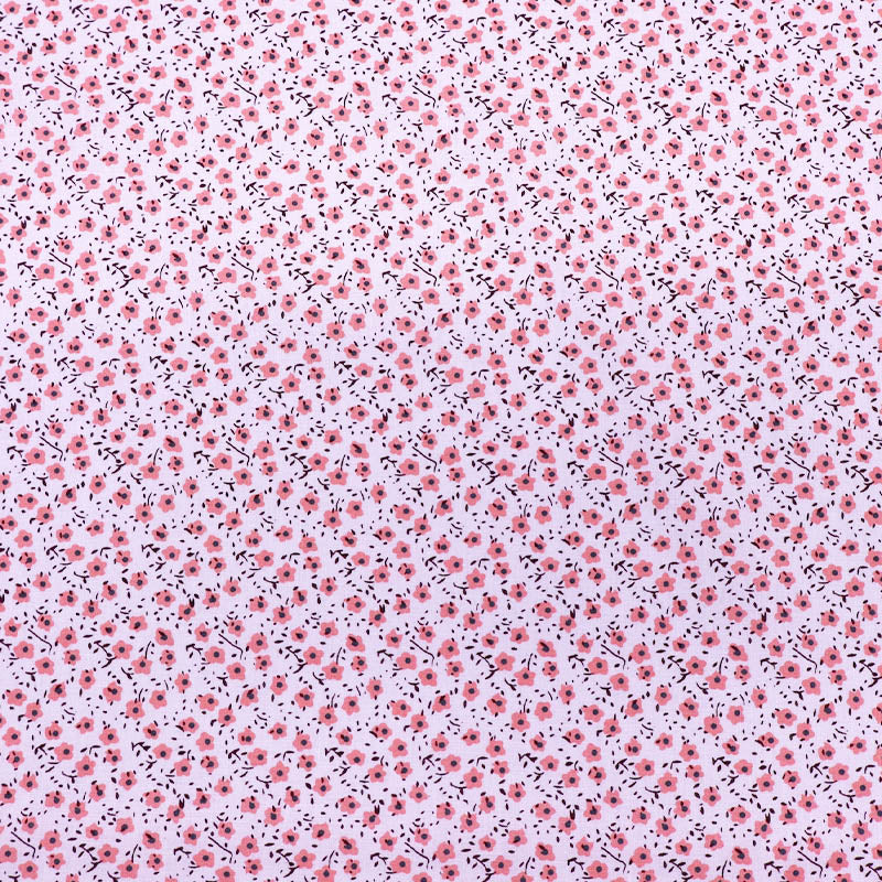 Pink Floral 100% Cotton Fabric wide width