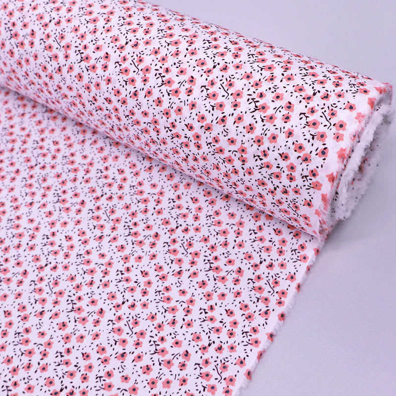 Pink Floral 100% Cotton Fabric wide width