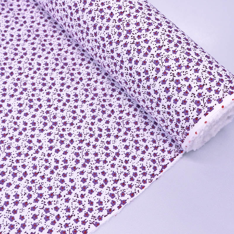 Purple Floral 100% Cotton Fabric 