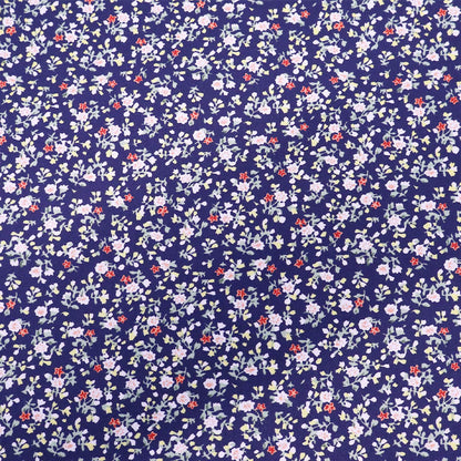 Navy Blue Floral 100% Cotton Fabric Wide width