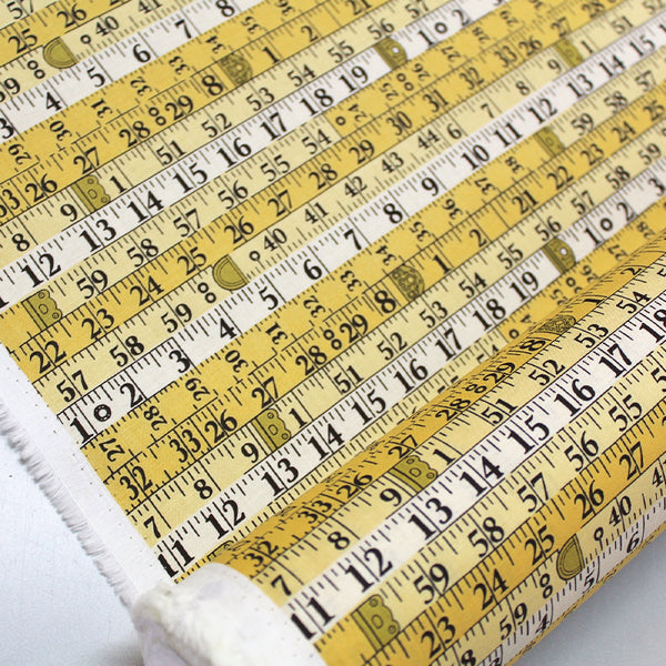 MEASURING TAPES TAPE MEASURE SEWING ITEMS TANS YELLOWS MORE COTTON FABRIC  FQ