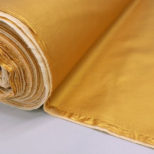 100% Polyurethane Faux Leather Fabric - Gold