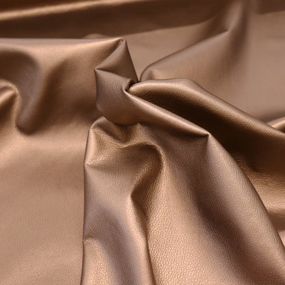 100% Polyurethane Faux Leather Fabric - Bronze