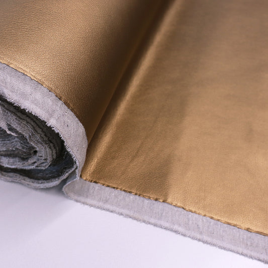 100% Polyurethane Faux Leather Fabric - Bronze