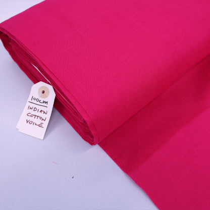 100% Cotton Dark Pink Voile Fabric