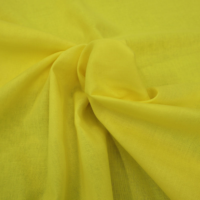 Indian Cotton Voile Fabric - Sharp Yellow