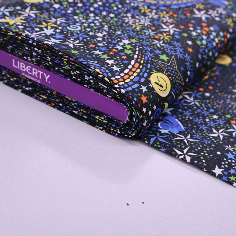 100% Cotton Liberty Fabrics Tana Lawn™ - Navy Blue Space Print