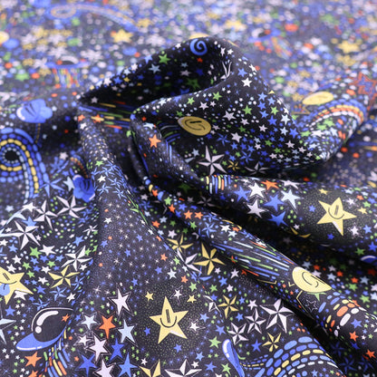 100% Cotton Liberty Fabrics Tana Lawn™ - Navy Blue Space Print