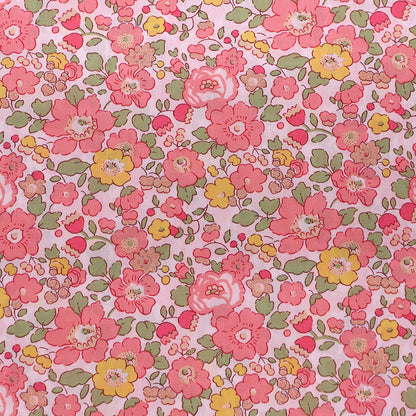 100% Cotton Liberty Fabrics Tana Lawn™ Fabric - Betsy - Pink and Gold