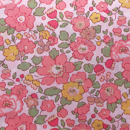 100% Cotton Liberty Fabrics Tana Lawn™ Fabric - Betsy - Pink and Gold