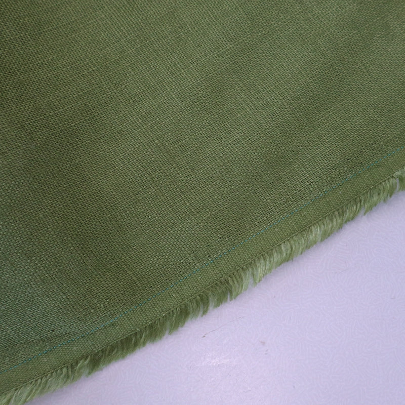 Olive Green Mercerised 100% Linen Fabric