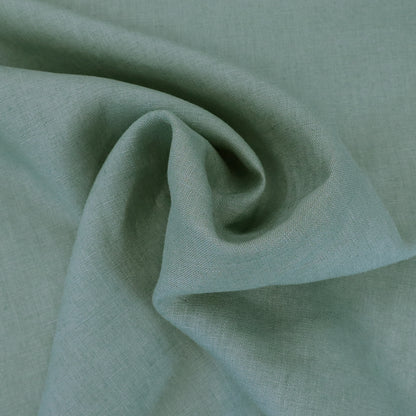 Duck Egg Green Mercerised 100% Linen Fabric