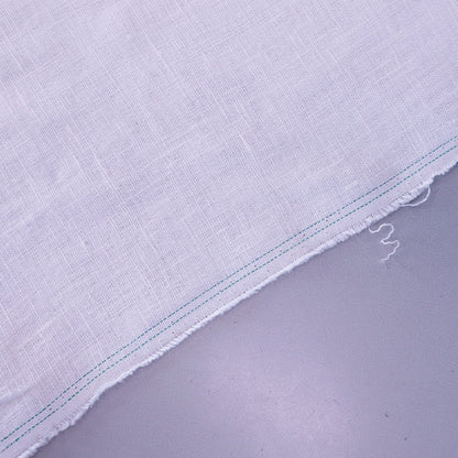 Pure White Mercerised 100% Linen Fabric