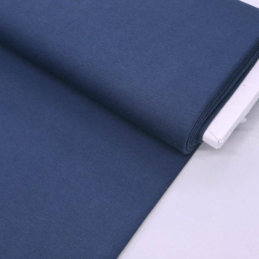 82% Organic Cotton 18% Recycled Polyester Dark Blue Sweatshirt fabric