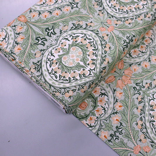 100% Organic Cotton Green William Morris Fabric - Eden