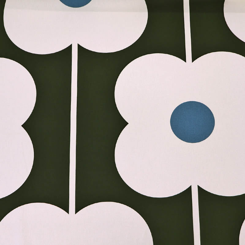 100% Cotton  Orla Kiely Fabric - Abacus Flower - Powder Blue