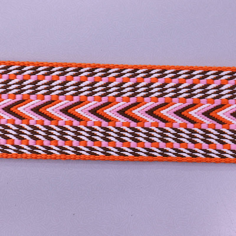 100% Polyester Pink and Orange Webbing