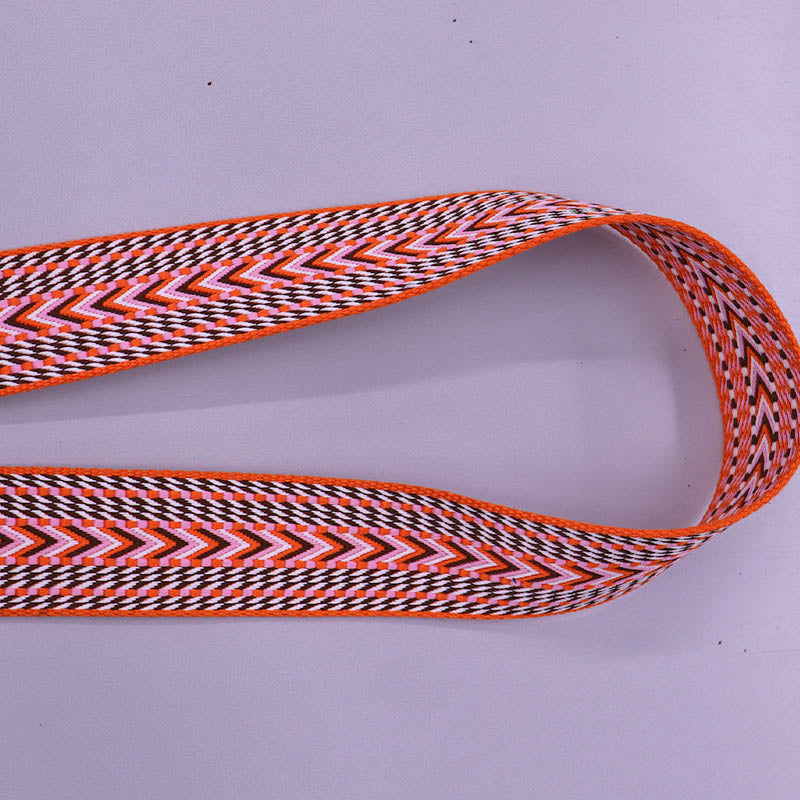 100% Polyester Pink and Orange Webbing