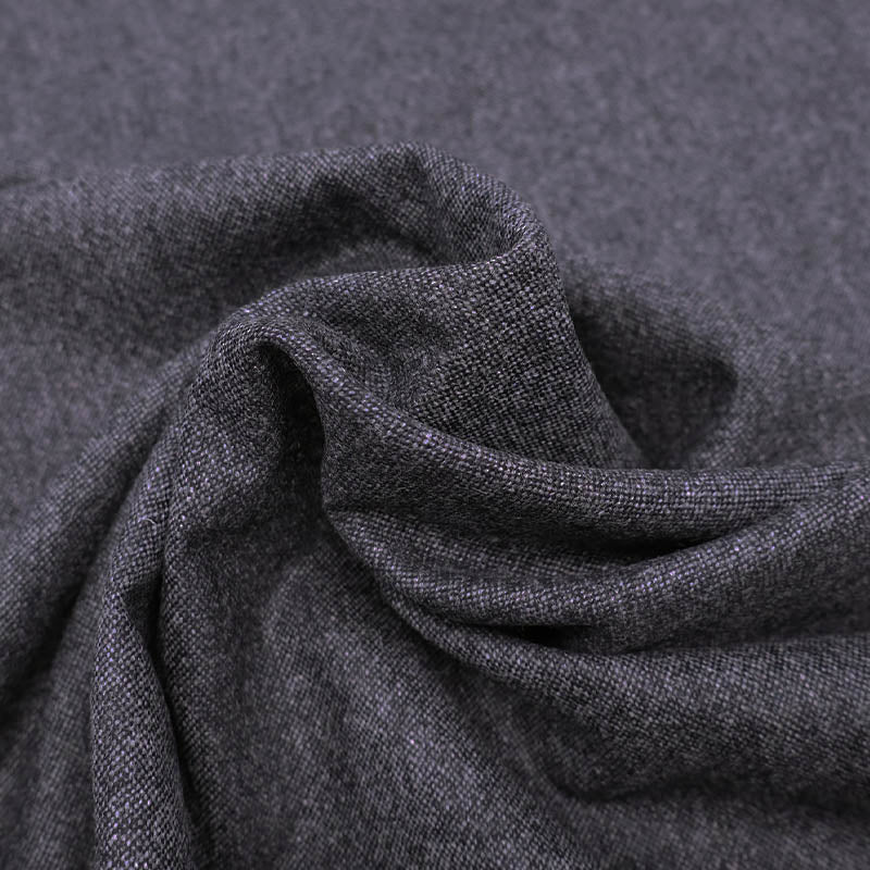 Grey 100% Wool Tweed Fabric Abraham Moon