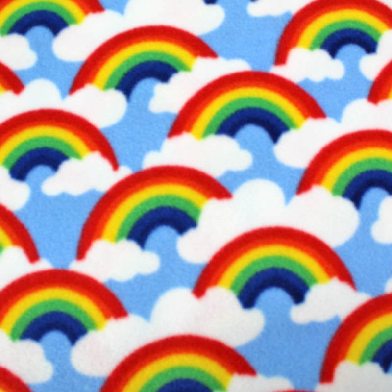 Rainbow Print Polar Fleece Fabric Fabrics Galore