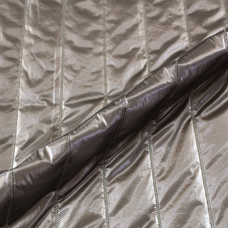 65CM REMNANT Ready Quilted Polyester Jacketing - Timmy - Bronze