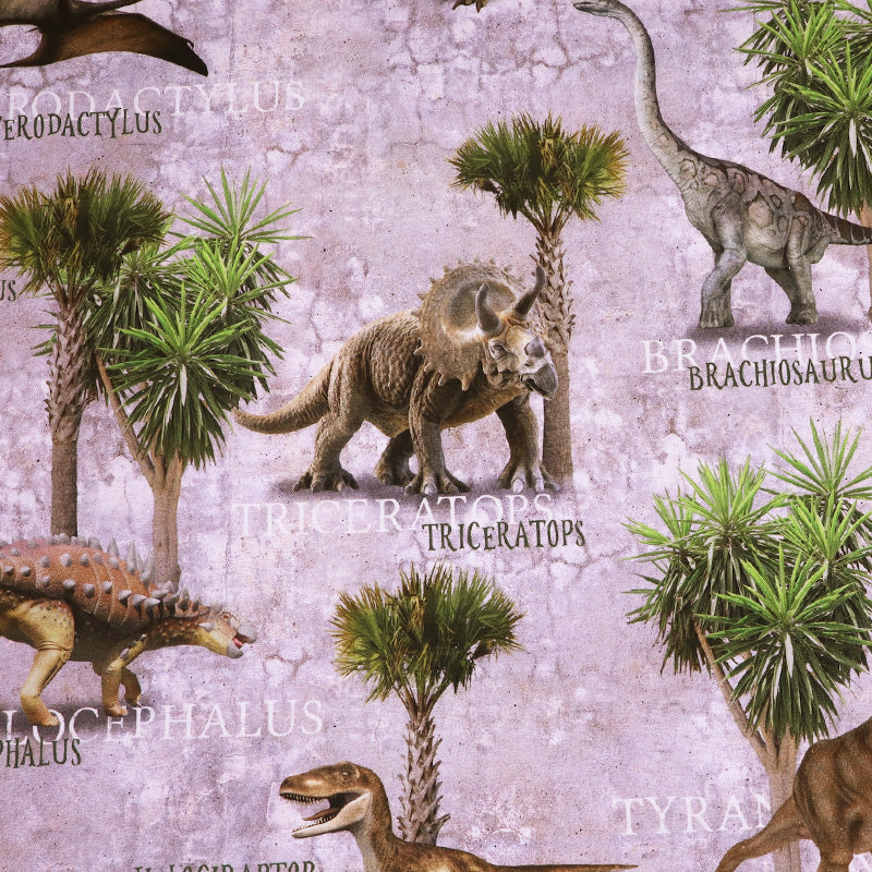 Dinosaur fabric furnishing  weight 100% cotton  half panama