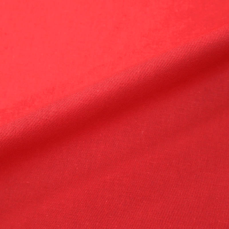 100% Cotton Plain Red Cotton Fabric