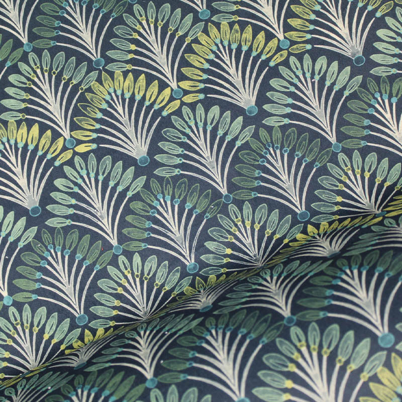 100% Polyester   Blue Velvet Peacock Print Furnishing & Upholstery Fabric