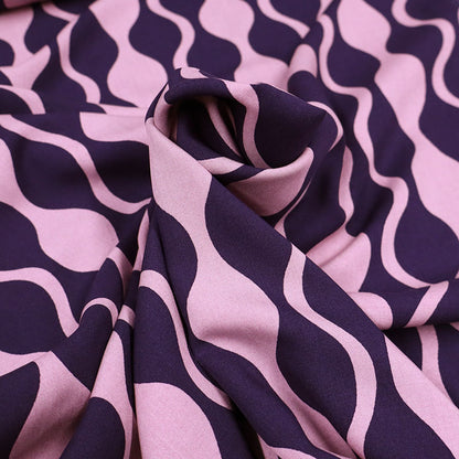 Viscose - Lilac and Aubergine - Wobbles