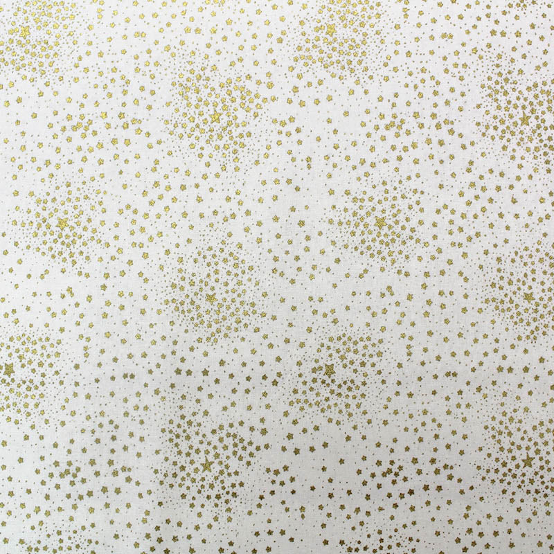 100% Cotton Cream Star Print Christmas Fabric