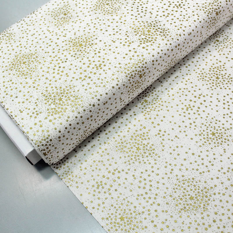 100% Cotton Cream Star Print Christmas Fabric