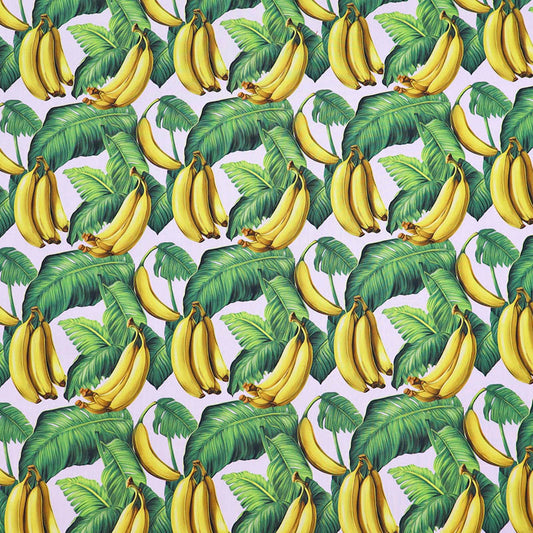 100% Cotton Tropical Cotton Fabric - Banana Print