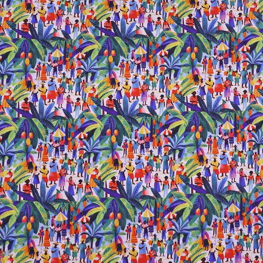 100% Cotton Tropical Market Cotton Dressmaking Fabric Wide width digital print