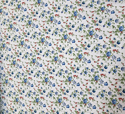 Great Value - Wide Width Floral Cotton - Blue Roses