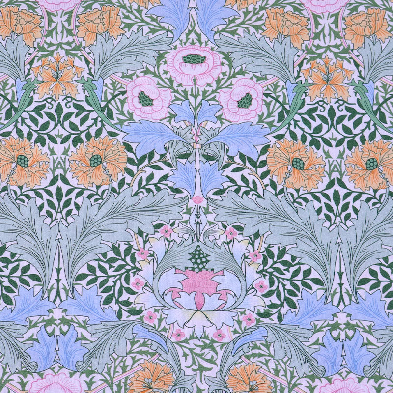 William Morris Fabric - Norwich 100% cotton green floral