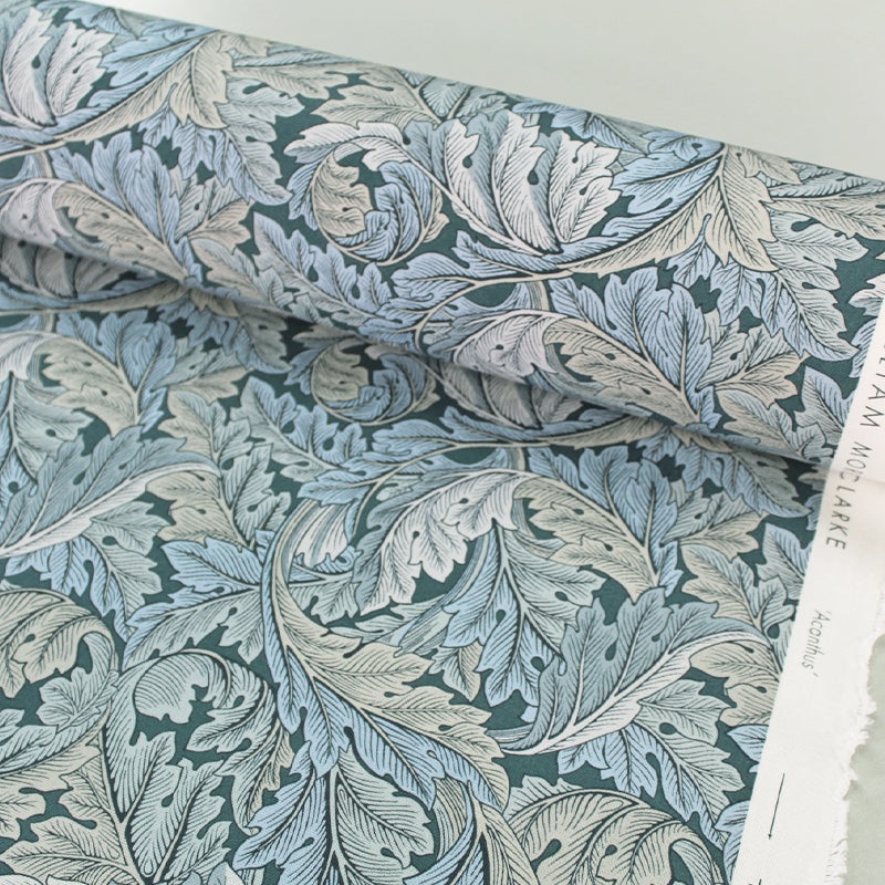 William Morris Furnishing Cotton Fabric | Acanthus Denim – Fabrics Galore