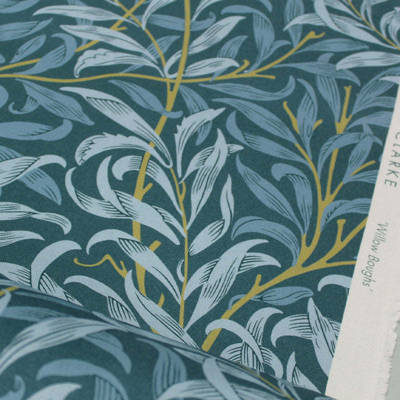 William Morris Willow Bough Fabric - Denim Blue